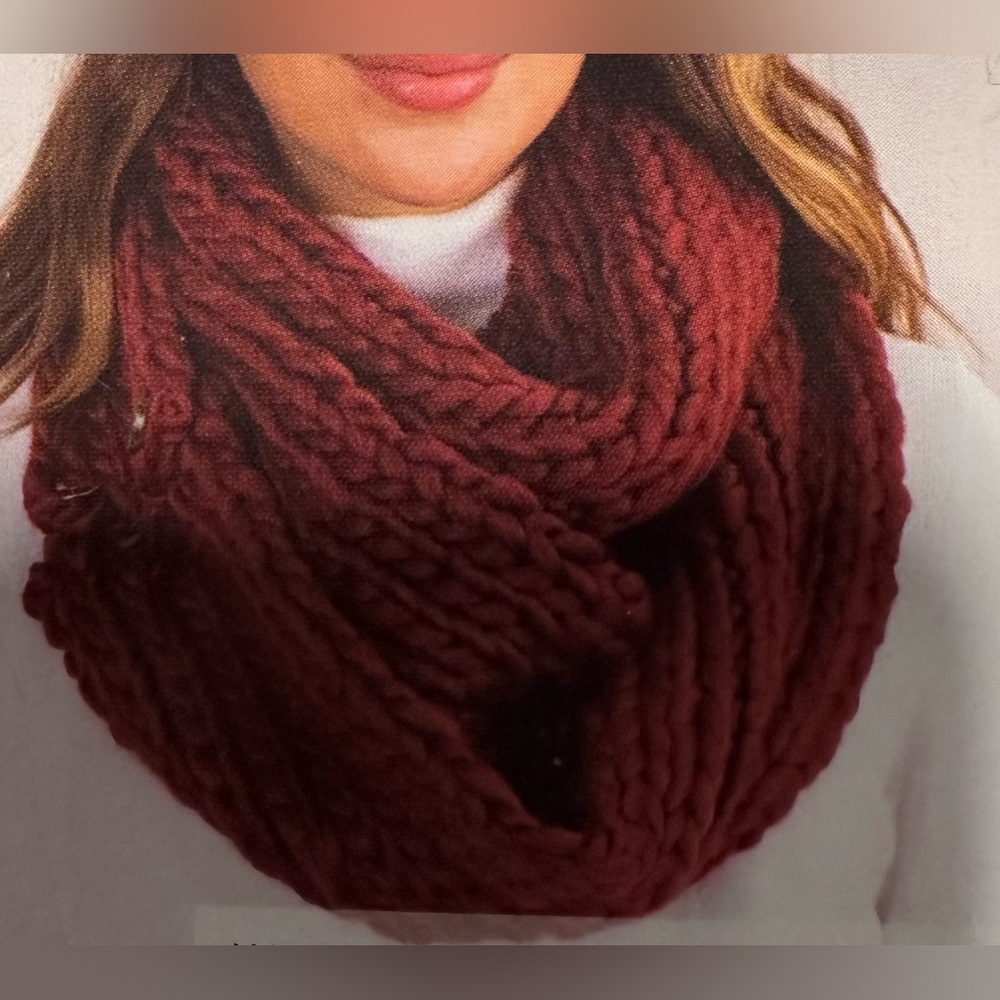 SIMPLY NOELLE brown scarf.  Wear as a straight scarf or button for an infinity